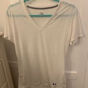 Under Armour White Workout Tee